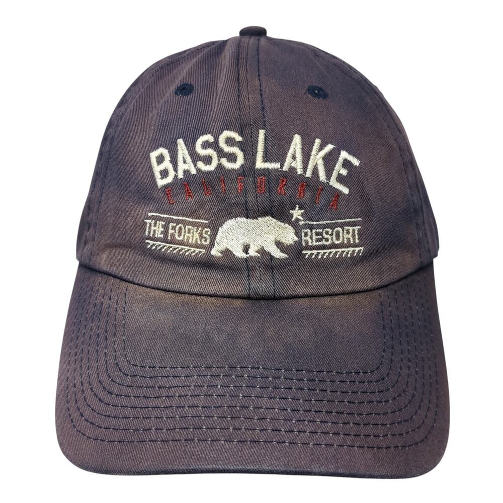Bass Lake California Slideback Hat Blue One Size Adjustable Blue 84